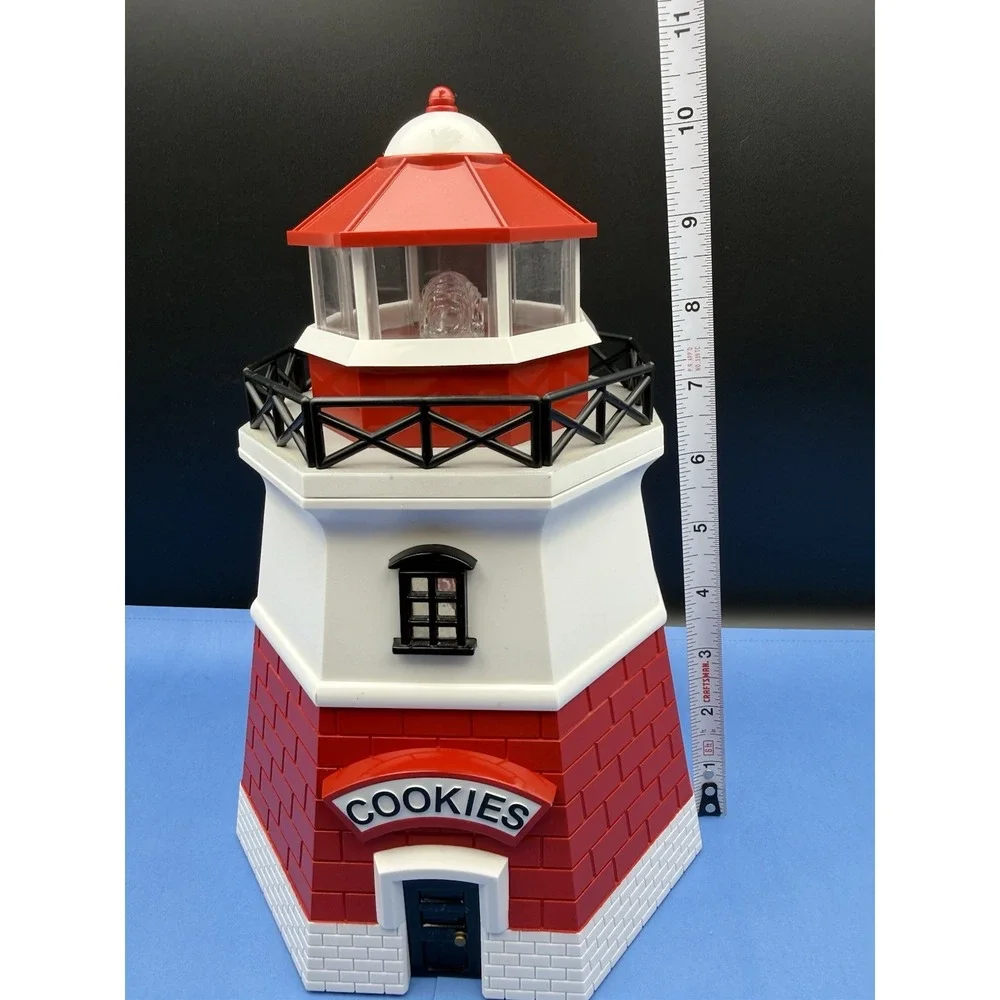 Lighthouse Cookie Jar Vintage 1999 Fundamental Too Fog Horn Sound & Light Works!